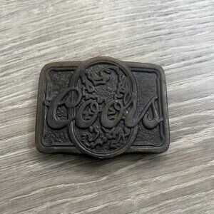Coors Belt Buckle Beer Western Advertising